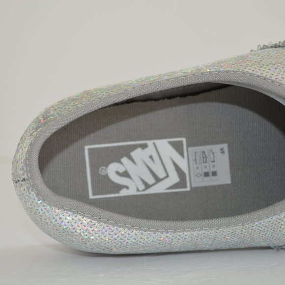 Vans authentic sequined silver sneaker shoes new - Picture 9 of 9